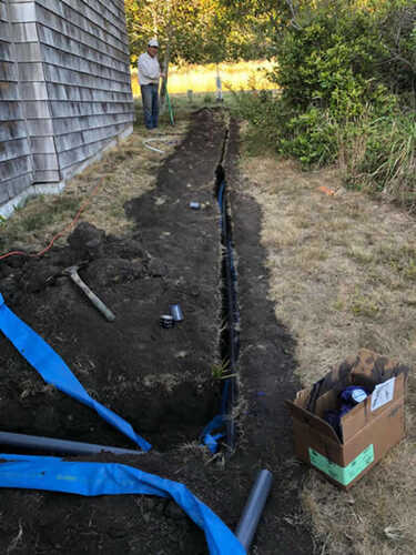 Underground pipe trenching and replacement